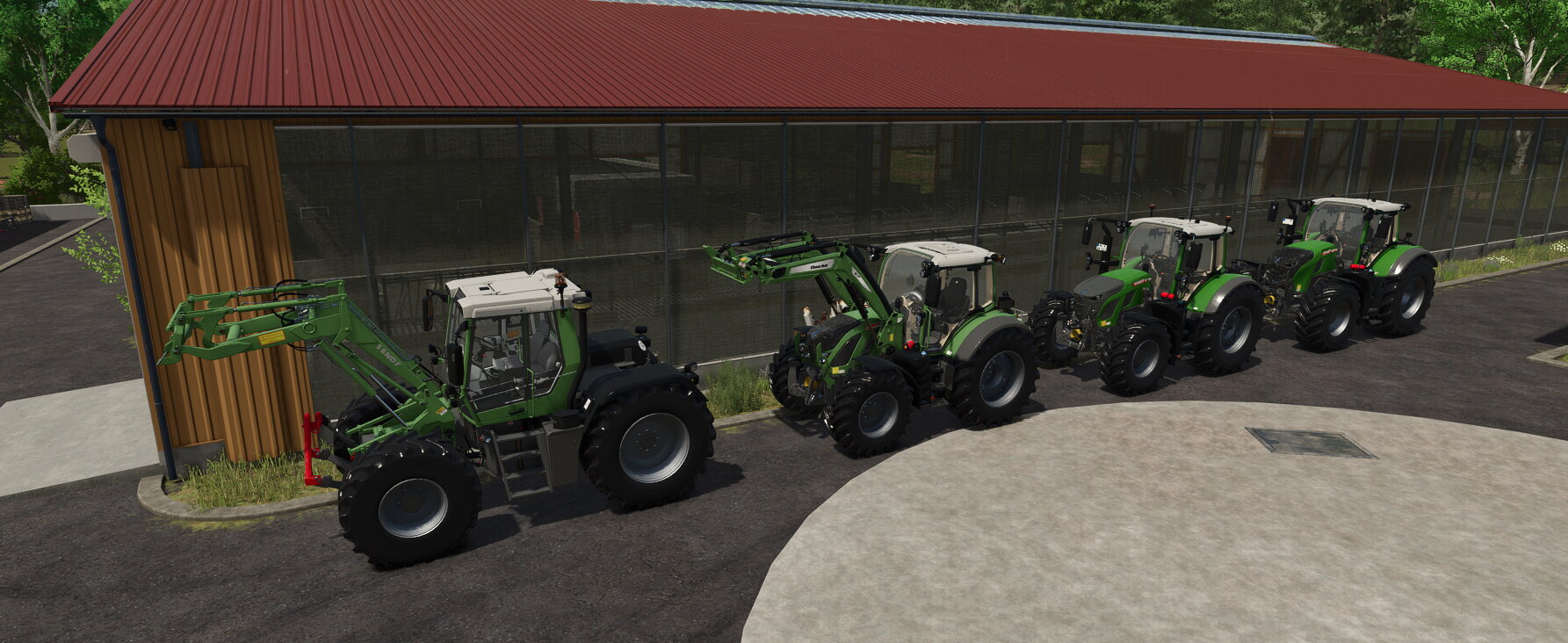 Fendt Xylon 524, Fendt 516 SCR Vario, Fendt 620 und 726 Vario.