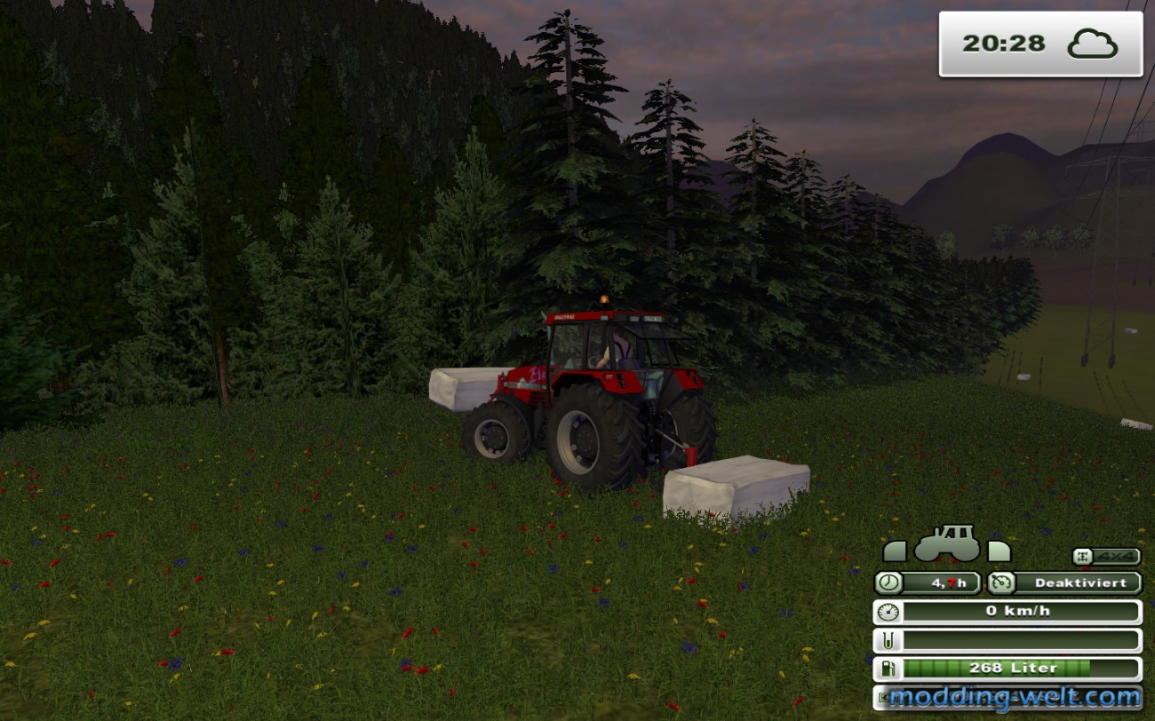Case IH 5150 Pro beim Ballen abfahren