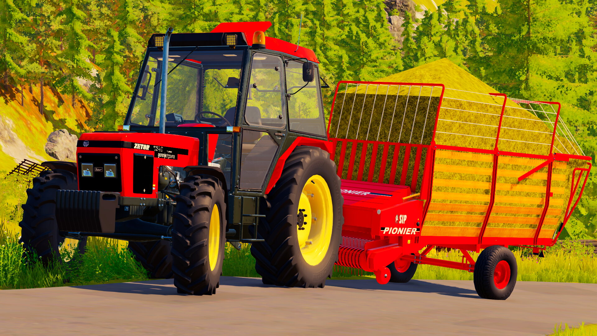 PRIVAT      ZETOR 7340 und SIP pionier 17