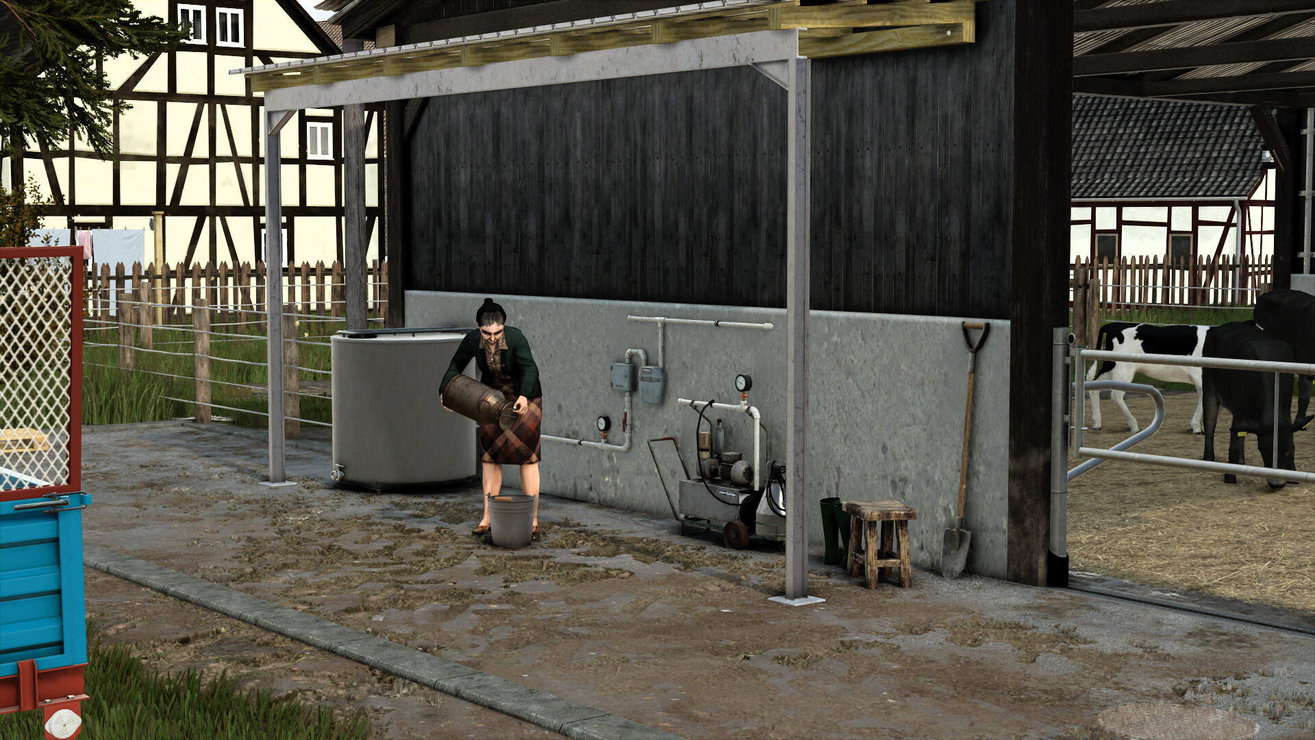 und holt Milch für die Küche