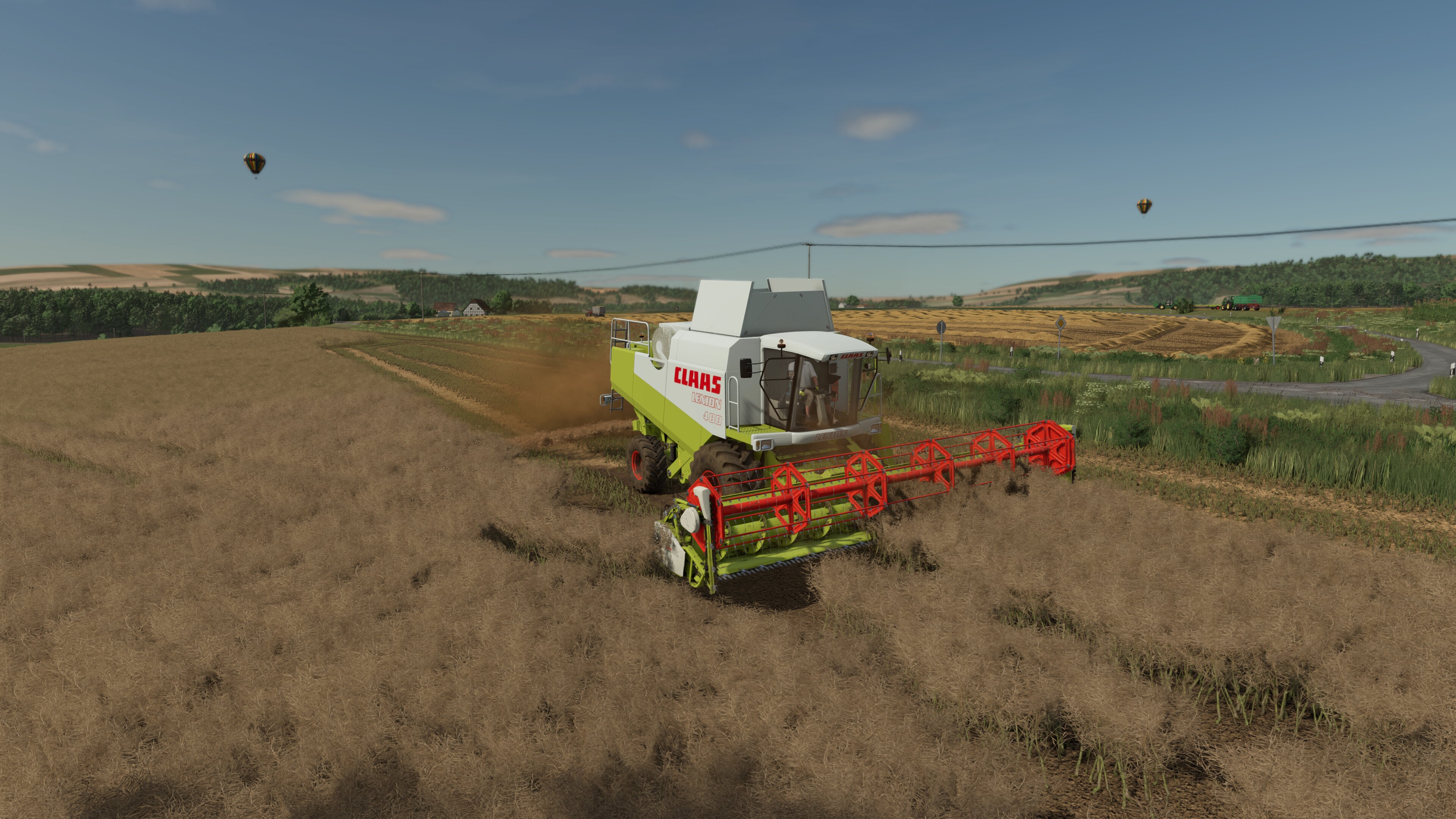 Die letzte Fläche in Oberradach dreschen. Am Ende waren es über 66 Ha.