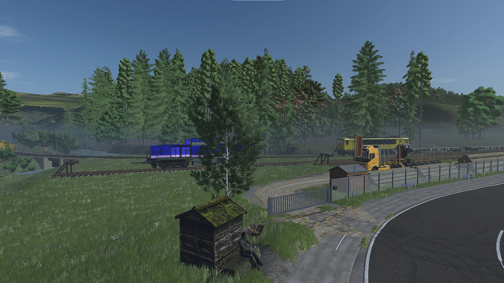 Holzanlieferung beim Holzhandel