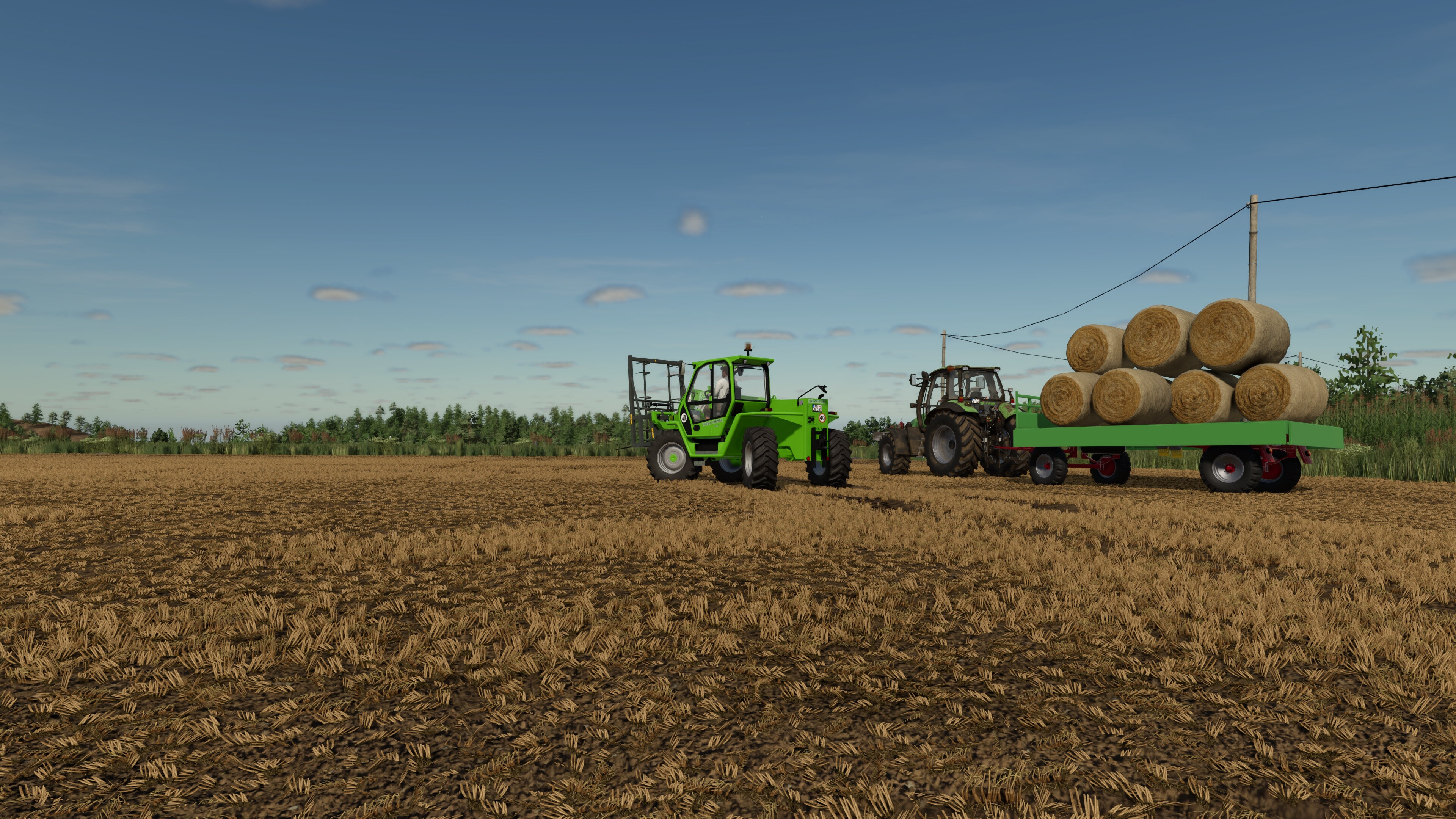 Stroh fahren in Buchhof bei Heidenheim.