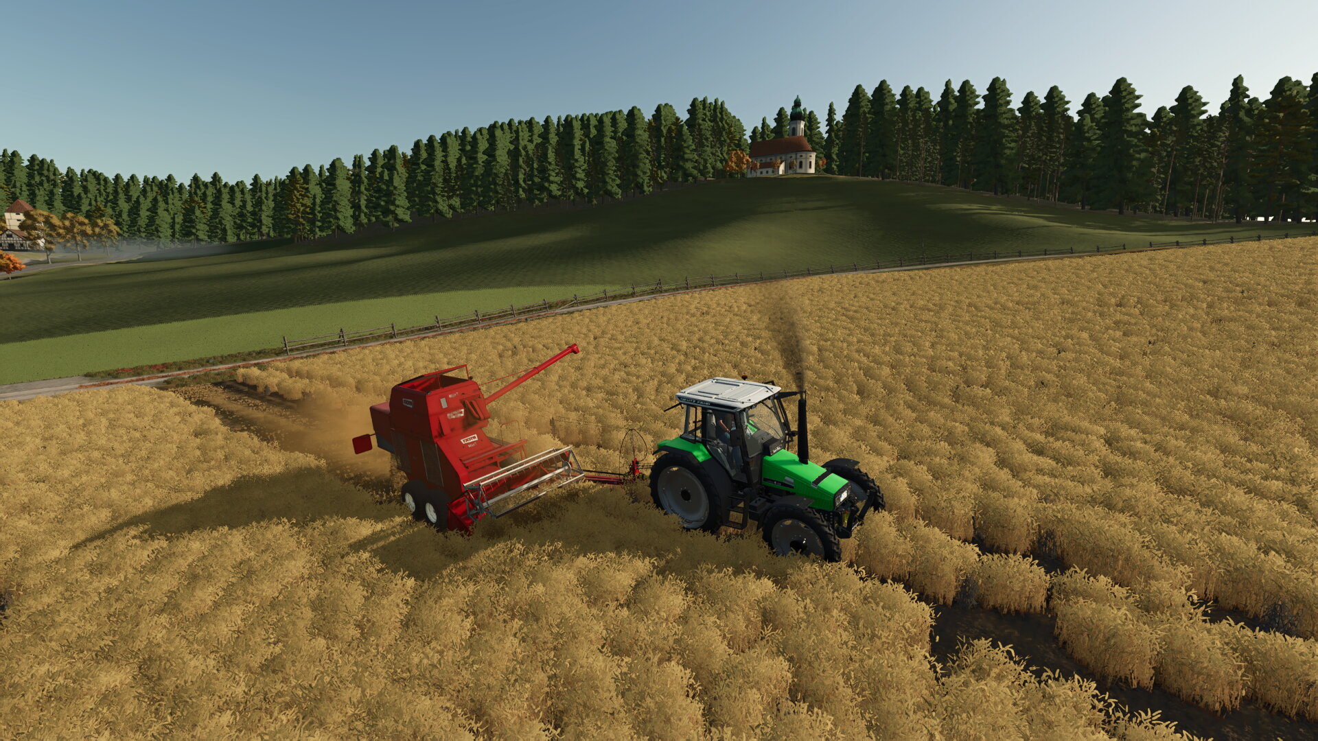 Weizenernte mit Deutz-Fahr...