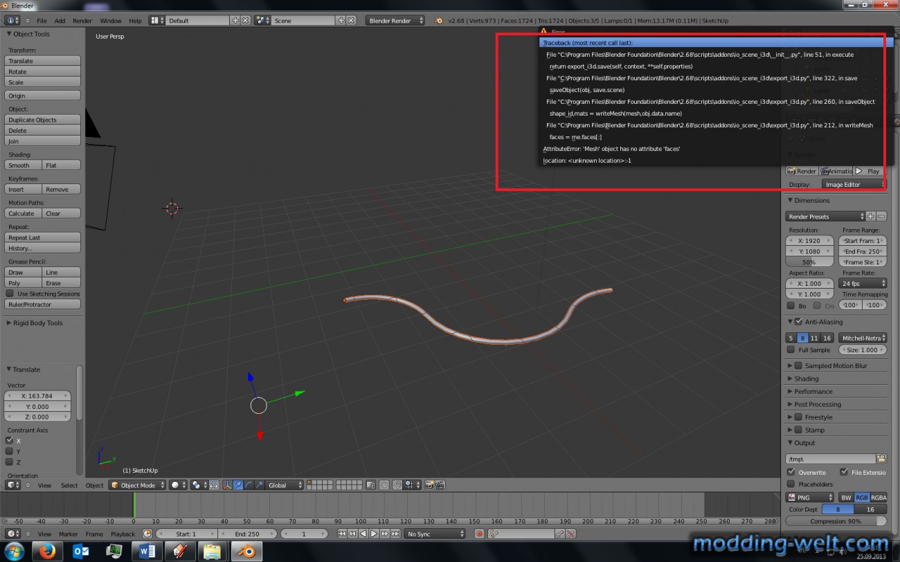 Blender Error