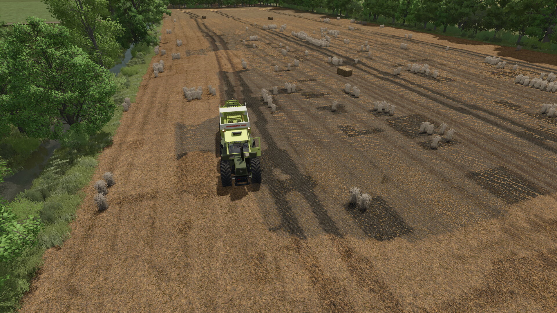 Wintergersten Stroh Pressen mit MB Trac 1600 Turbo und Claas Quadrant 1200 (Fertig)