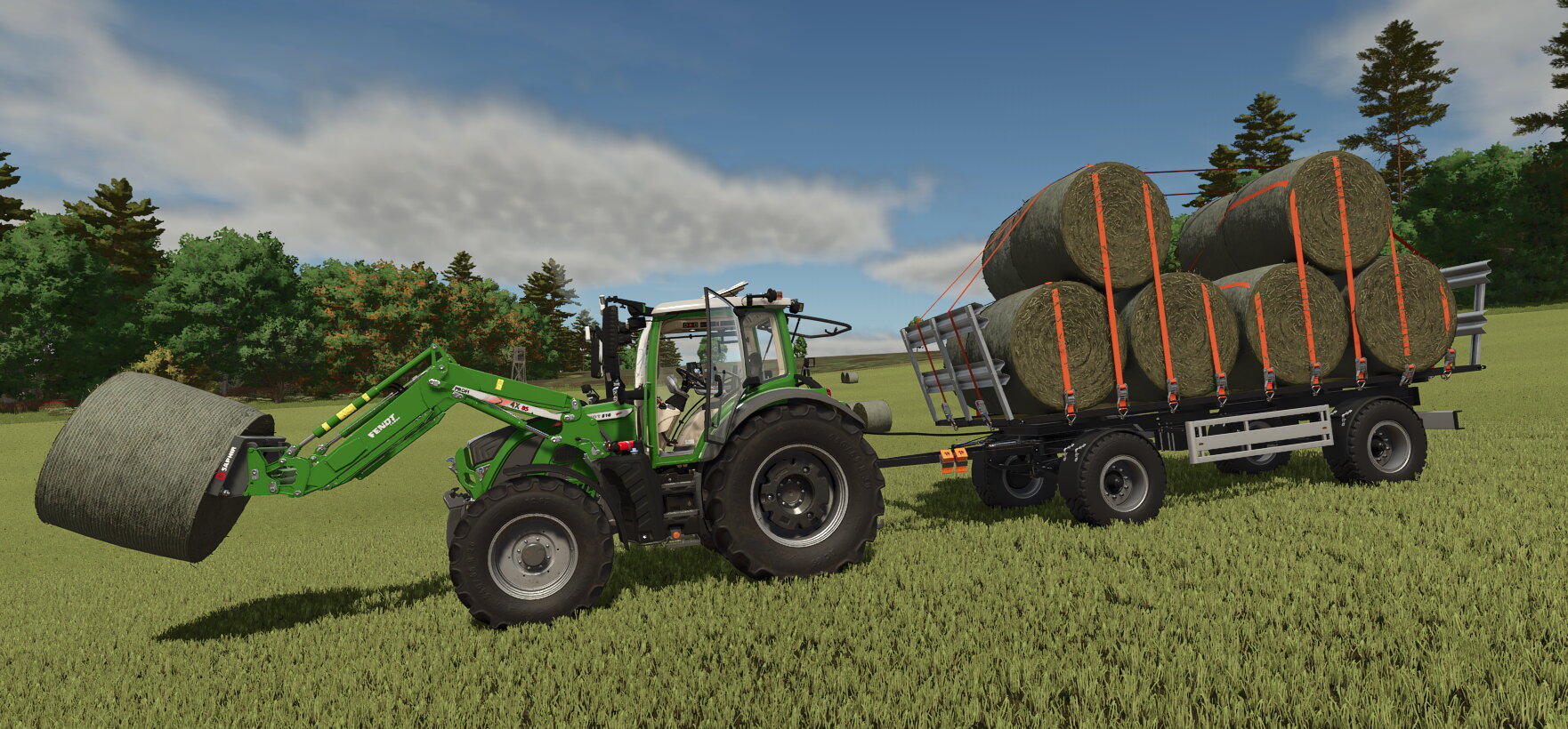 1 Ladung Ballen fahren.