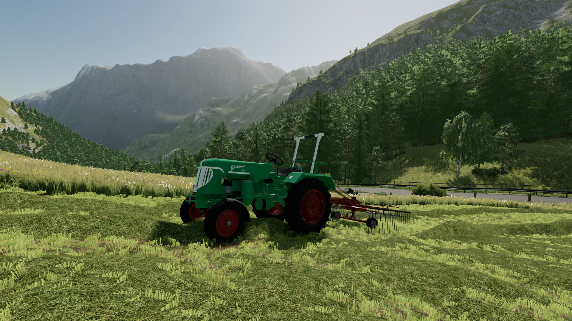 Heute haben wir Heu gemacht – mit dem Gültnere 15 PS. 🌾🚜