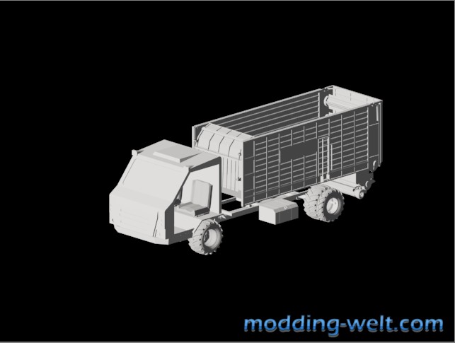 Reform-Muli mit Ladewagen