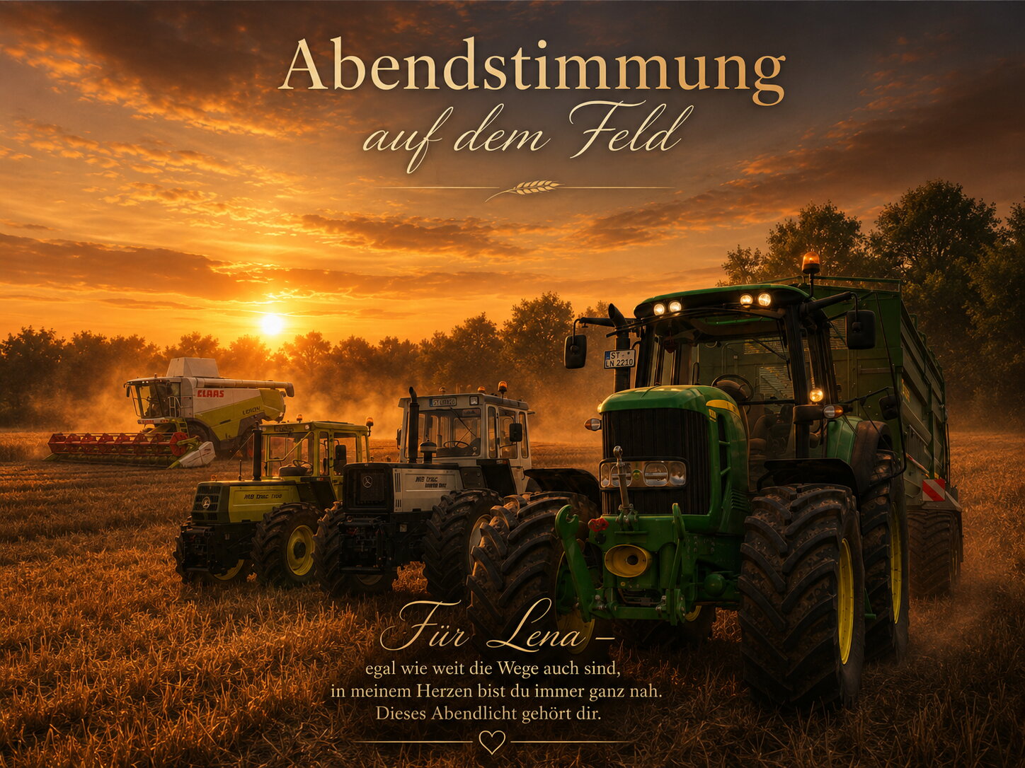 🌾 Abendstimmung auf dem Feld 🚜
