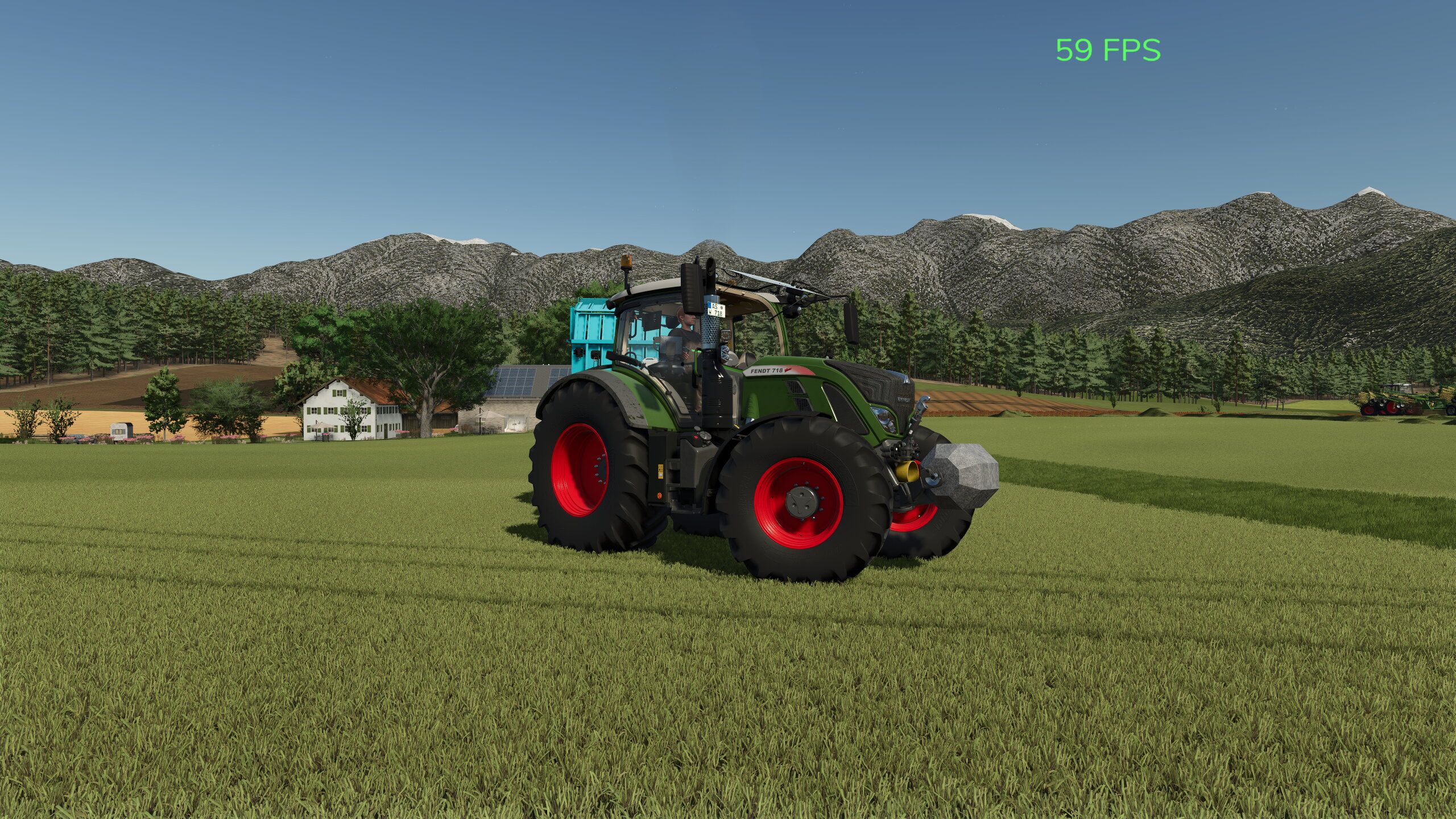 Fendt 718 S4 mit Ladewagen