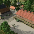 Hof in Diepholz am morgen.