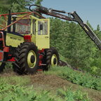 Die Starken Sturm Schäden im Wald beseitigen.   MB Trac 1300 mit Werner Forstaufbau & Kronos 8020 Kran