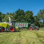 Fendt 724 mit Bergmann HTW & Claas Jaguar 970