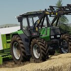 Ballen pressen mit etwas älterer Technik.