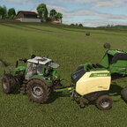 Ballenpressen am Hang.