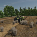 Wintergersten Stroh Pressen mit MB Trac 1600 Turbo und Claas Quadrant 1200