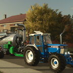 Ford 8210 beim Gülle ausbringen