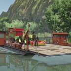 MB-Trac 1600 beim Fähre fahren