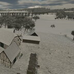 Fachwerkhof im Schnee