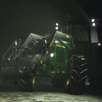 Am frühen Morgen wird der Trecker umgebaut