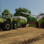 MB Trac und Claas bei der Arbeit