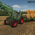Strohballen Heim fahren
