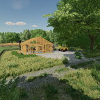Holzhaus im Rohbau