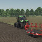 heute mal mit dem 150er Agrotron pflügen