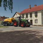 Gülle in Obersteinbach ausbringen.