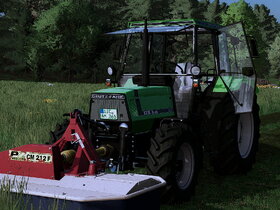 Der frühe Deutz mäht oder so