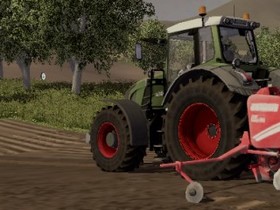 Fendt 828 Vario beim Einsatz in Belgien