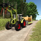 Ballentransport mit Claas 420 Arion