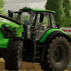 Pressen mit dickem Deutz-Fahr 7250 TTV