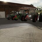 Mein Aktueller Fuhrpark auf der Holzer Map von link Fendt Farmer 309 CI mit Frontlader; Fendt Vario 516 mit Frontlader; Fendt Vario 720 S4 und Fendt 820 TMS