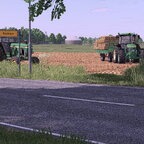 Strohernte mit John Deere 3040 und 3650
