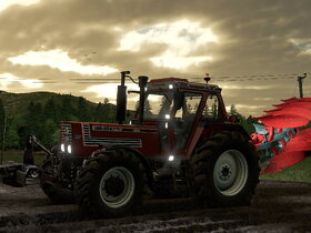 Mit dem Fiatagri 180-90 DT am Pflügen