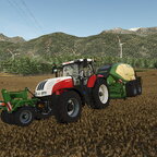 Strohpressen mit Steyr CVT 6240 und Krone BIGPACK 1270