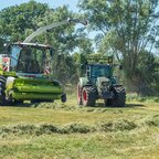 Fendt 724 mit Bergmann HTW & Claas Jaguar 970