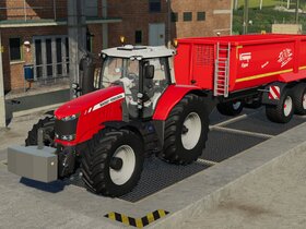 Getreideabtransport mit Massey Ferguson 7618 und Krampe Big Body 790.