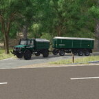 Unimog U1650 auf dem weg Zum Drescher