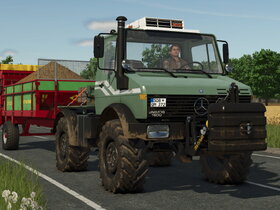 On the road, geht doch alles gleich viel schneller mit dem Unimog  :-)