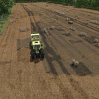 Wintergersten Stroh Pressen mit MB Trac 1600 Turbo und Claas Quadrant 1200 (Fertig)