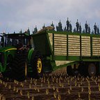 John Deere 8530 und Krone TX 560 D