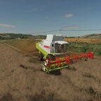 Die letzte Fläche in Oberradach dreschen. Am Ende waren es über 66 Ha.